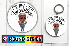 Whimsical Keychain Round Style, Love Woman Product Image 1