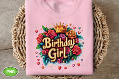 Birthday Girl PNG Floral Birthday PNG Product Image 6