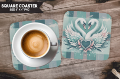 Cute Animals Square Coaster PNG Bundle, Digital Coaster Set Product Image 5