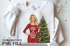 Christmas motivational women png design for T-shirts Product Image 3