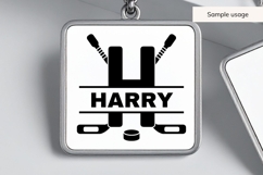 Hockey Monogram SVG Alphabet A to Z | Sports Split Monogram Product Image 6