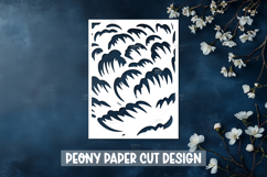 11 Peony Flowers Paper Cut Cards Template Product Image 8