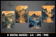 4 Chinese Landscape Digital Papers I Junk Journal Product Image 2