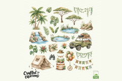 Safari Animals Clipart, Cute Watercolor Jungle Animals PNG Product Image 6
