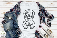 Golden retriever svg Dog svg Pet portrait Pillow svg design Product Image 2