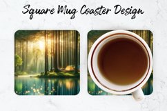 Forest Mug coaster | Coaster | Sublimation Design Product Image 1