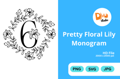 Pretty Floral Lily Monogram Product Image 1