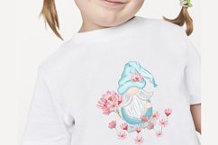 Cute Spring Gnome with Flowers Png Product Image 3