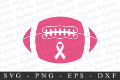 PInk Ribbon Football PNG | Breast Cancer Awareness Png Product Image 1