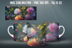 Flowers 3D Mug Sublimation PNG Mug Wrap Product Image 2