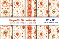Coquette Strawberry Daisy Pattern JPG Product Image 1