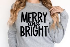 Merry and Bright svg- Holiday SVG Product Image 3