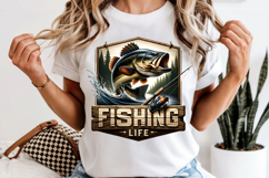 Fishing Life PNG, Largemouth Bass Fishing Sublimation Design Product Image 6