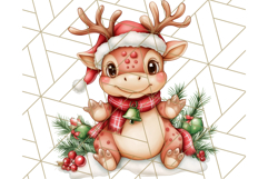 Christmas Dinosaur PNG Clipart, Cute Dino Holiday Art Png Product Image 2