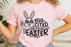Eggcited For Easter Svg, Funny Easter Bunny Svg, Egg Pun Svg Product Image 7