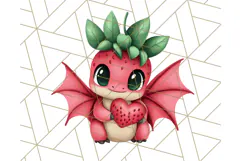 Strawberry Fruit PNG Clipart, Adorable Kawaii Characters Png Product Image 2
