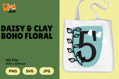 Daisy &amp; Clay Boho Floral Monogram Product Image 1
