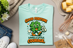 Lucky Clover Good Fortune Courage Cartoon Design Product Image 2
