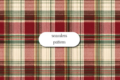 Cozy Red Beige Tartan Plaid Seamless Textile Pattern Product Image 1