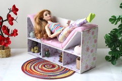 Miniature bookcase chair digital file, dollhouse furniture Product Image 6