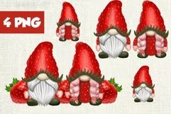 strawberry gnomes png strawberry png sublimation Product Image 1