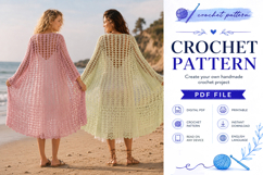 Lacy Crochet Duster Pattern PDF Product Image 2