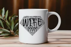 "Wife Mom Boss SVG design for Mother's Day"