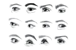 Facial Eyes Set 3 Procreate Brush Stamps, 60 Eyes Product Image 6