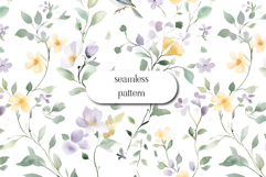Wildflowers Digital Paper , Flowers Scrapbook, Meadow paper Product Image 1