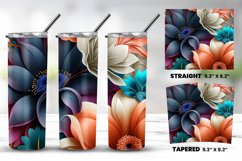 Colorful Flowers Tumbler Wrap Bundle PNG Product Image 6