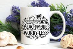 Beach More Worry Less Svg, Summer Vibes Svg, Vacation Svg. Product Image 7