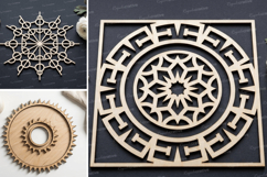 Trendy Mandala Cut Laser Cut SVG Bundle, Mandala Laser Cut Product Image 4