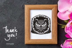 Owl Silhouette Woodcut Style Vector Illustration Product Image 6