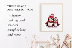 christmas cute penguin clipart, penguin sublimation Product Image 3