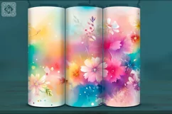 4 Spring Blossom Tumbler Sublimation, 20 oz Tumbler Wrap Product Image 3