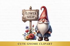 gnome clipart, flower shop sublimation Product Image 1