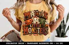 Mama's Little Monsters PNG, Cute Halloween Sublimation Product Image 5