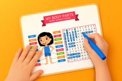 My Body Parts Kids Flashcards Game Product Image 5