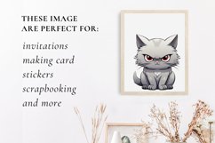 Sarcastic light gray Funny Grumpy Cat, Cat sublimation Product Image 3