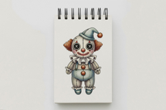Circus Clown Stitched Doll Halloween Voodoo PNG hat frill Product Image 5