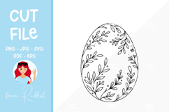 Easter SVG Line Art Cut File Product Image 1