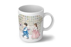 Cute Hanbok Kids Taegeukgi Stone Path Walk PNG KOREA Flag Product Image 6