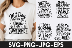 Funny Dog Quotes T Shirt Design SVG PNG Product Image 1