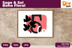 Sage &amp; Sol Boho Floral Monogram Product Image 1