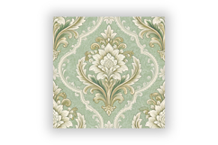 Pistachio Toile Digital Paper Pack, Vintage Floral Toile Product Image 6