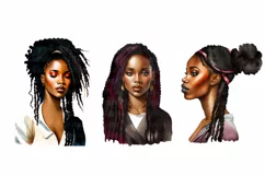 African American woman clipart, 15 PNG Digital Download Product Image 6