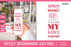 Spicy Bookmark Saying SVG | Book Lovers - Spicy Books Product Image 1