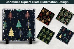 Christmas Tree Square Sublimation Slate Designs Product Image 1