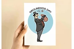 Happy Groundhog day SVG, PNG Groundhog Hamster Product Image 4