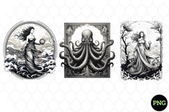 Magic Under The Sea Tarot Card Clipart Product Image 1